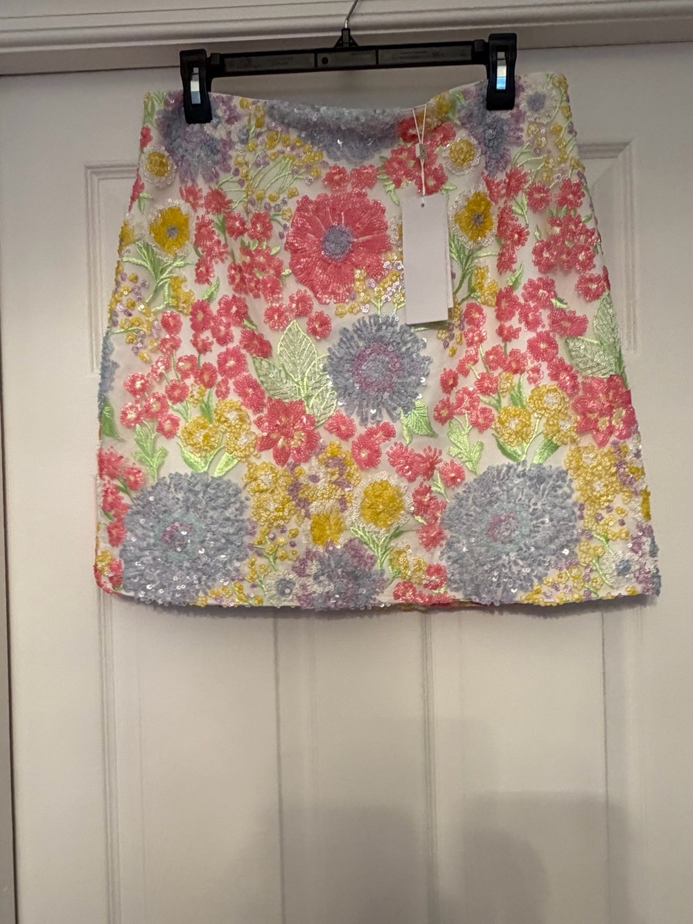 NWT Lilly Pulitzer KELS Skirt Pastel Floral Sequin Reserve Collection Size 10